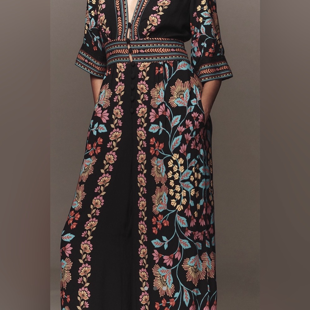 FARM Rio Printed V Neck Jumpsuit in Bloom Sz XS NWT - Picture 2 of 13
